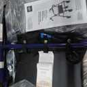 Medline Rollator Walker with Seat, Steel Rolling Walker with 6-inch Wheels Supports up to 350 lbs, Medical Walker, Blue