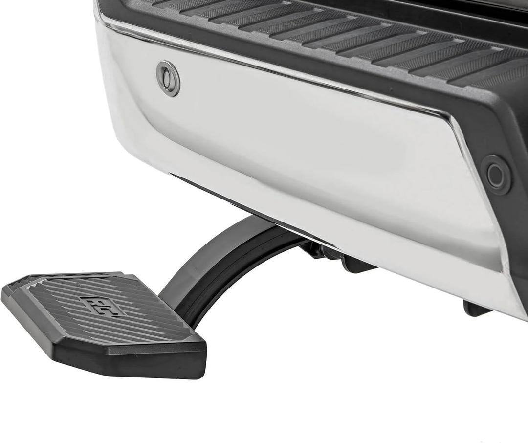 Rough Country Retractable Bed Step for Ford F-150 (2015-2020) & Raptor (2017-2020) - Manual Pull Tailgate Step, Non-Slip Truck Step