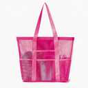 Mesh Beach Bag - Large Tote Bag for Family 
