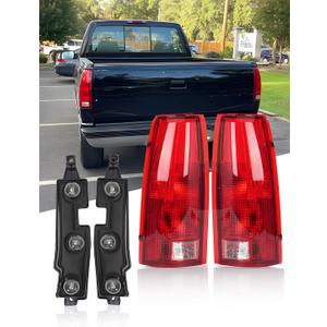 Tail Light Assembly for 1988-1998 Chevy GMC Silverado Sierra C/K 1500 2500 3500, Suburban, Tahoe, Blazer, Yukon, Cadillac Escalade Includes Driver & Passenger Side, Circuit Boards & Bulbs