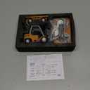 BRRRRT 1/64 RC Forklift Toy 7 Channel 2 Mode Mini Remote Control Forklift Truck with Rechargeable Battery, 2 in 1 Transformable Lift Fork & Hook with Lights & Sounds for Adults Kids Boys and Girls