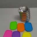 Layhit 6 Pcs Stainless Steel Snack Containers for Kids, 8 oz Lunch Containers with Silicone Lids Small Reusable Metal Food Box for Child Daycare School Home Storage Supplies (Vivid Color)