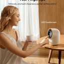 Aecooly Touch Control Desk Chic 01 Lite Fan, 100 Speeds Quiet Digital Display Small Table Fan, 4000mAh Battery Powered Desktop Fan for Bedroom, Bedside, Office, Travel -Beige