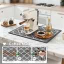 Dish Drying Mats for Kitchen Counter, Waterproof Coffee Mat for Countertop, Under Sink Mats, Coffee Bar Mat Accessories (16" x 21.6")