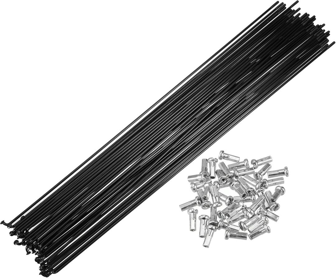 X AUTOHAUX 40 Pcs Bicycle Steel Spokes 14G Bike Spoke for Most Bicycle (292mm)