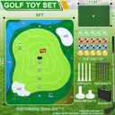 ODGG 6x5Ft Chipping Mat, Battle Royale Golf Set with Hitting Mat, 20 Grip Balls, Backyard Golf Games for Adults Family Outdoor Indoor