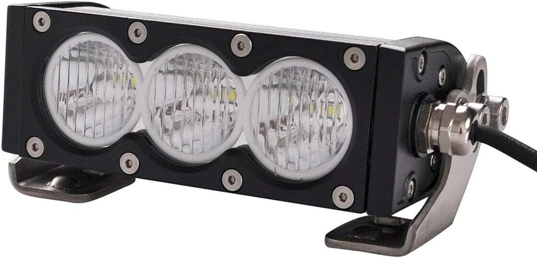 Super Bright Offroad LED Light Bar 6" Single Row, 6000K Cool-White Wide Flood Beam for Pickup Truck Fog Head Light, 12V/24V DC, Corrosion/Vibration Resistant, Rugged Die-Cast Aluminum Housing, 1-Pack