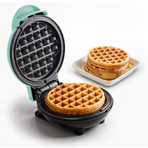DASH Mini Maker Waffle Maker Iron -Aqua