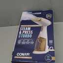 Conair Handheld Garment Steamer for Clothes, Turbo ExtremeSteam 1875W, Portable Handheld Design, Strong Penetrating Steam, White / Champagne (One Size)