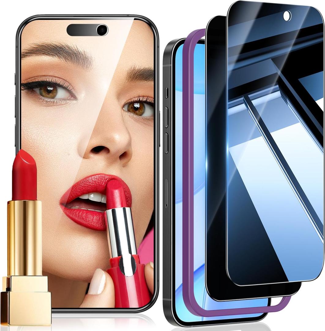 9 x Privacy Screen Protector for iPhone 13/13 Pro Mirrored Film for iPhone 14, Perfect Mirror Effect, Shatterproof, Touch Sensitive, with Large Glasses Cloth to Remove Fingerprints