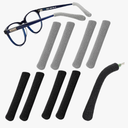 Pack of 2, Glasses Ear Cushion Upgrade Soft Knitting Cotton Fabric Eyeglass Ear Cushions Holder Grips, Anti-Slip Eyeglasses Temple Tips Sleeve Retainer, For Glasses Sunglasses Eyewear(2pairs Black+2pairs gray)