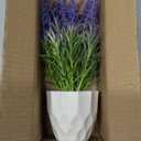 KYLIN Realistic Artificial Lavender Plants in Pot Lifelike Faux Plants for Indoor Home & Office Decor - Low Maintenance Fake Flower Arrangement