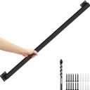 3FT Black Industrial Iron Hand Railing, Wall Support Handle for Indoor Stairs & Outdoor Decks, Non-Slip & Rust-Resistant