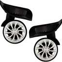 1 Pair Luggage Wheels - 360 Swivel Replacement Caster Wheels, Left & Right Wheels with Screw for Suitcase