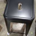 Elevon 30 Inches Metal Bar Stools, High Backless Stools, Indoor Outdoor Stackable Kitchen Stools, Set of 4, Black