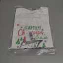 Christmas Family Shirts Matching 2025 Family Matching Outfits Mom and Mini Holiday Party Shirt (White)