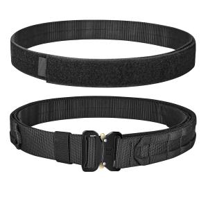 Vrose Flosi Quick Release Buckle EC MOLLE Utility Belt 2in1 Tactical Heavy Duty Gun Belt Law Enforcement for Men Women Medium-for Waist 32"-38"