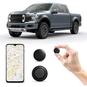 Mini GPS Tracker for Vehicles for Android, Hidden Car Location Tracker w/Magnetic Case, Mini Tracker Tag Item Finder for Google Find Hub Find My Device No Monthly Fees, Black