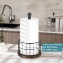 YINMIT Wood Paper Towel Holder Countertop, Farmhouse Paper Towel Holder with Heavy Duty Base, Wooden Paper Towel Holders, Paper Towel Holders for Kitchen, Fits Standard and Large Size Rolls