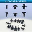 265PCS Bumper Retainer Clips with Trim Removal Tool Kit - Car Clips, Plastic Rivets, Automotive Fasteners for Front Bumper & Trim Panels, Compatible with GM Ford Toyota Honda Ch (Clips + Remover Blue)