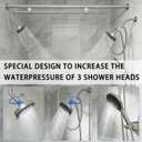 Tandem Shower, Dual Shower Heads For Couples & Handheld Head, High Pressure and Adjustable Double Shower Heads and 3-Setting Diverter Shower System, Gifts For Women Men (Silver)