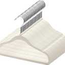 GoodtoU Kids Velvet Hangers,30 Pack Baby Hangers for Closet Non Slip Velvet Clothes Hanger Coat Hangers for Toddler Children Infant Hanger (Ivory 30Pack)