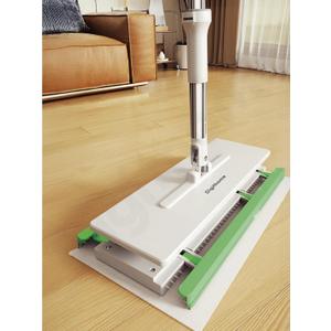 Digithome One Click Mop Palette XL 12.6-inch, Lazy Mop, Hands-Free Disposable Wet Wipes & Mopping Cloth Holder, Automatic Sweeper Floor Cleaning, Flat Dust for Hardwood, Tile, Laminate