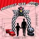 9 ft Giant Racing Inflation Arch for Racing Party Decorate with 1 Blower and 5 LED Light for Team Coach Stadium