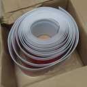 Vinyl Baseboard Molding Trim 4 Inch x 40 Feet Peel and Stick Baseboard Trim Flexible PVC Cove Base Moulding Self-Adhesive Trim for Garage Bathroom Cabinet Floor Walls, White