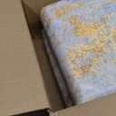 Beige Gold Washable Rug 6x9 Area Rugs for Living Room Bedroom Carpet, Indoor Vintage Abstract Boho Large Rug Non Slip Faux Wool Rugs for Dorm, Dining Room Table, Nursery, Kids Playroom