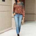 Zeagoo Long Sleeve Shirts for Women Henley T Shirts Loose Fit Tunics Dressy Casual Work Blouses Fall Fashion Tops (L)