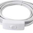 T5 T8 LED Wire Connector Power Cord - Extension Cord with On/Off Plug for LED T5 T8 Light Tube (3M/10Ft 3pin)