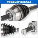 TadaMark Front Left CV Axle Shaft Assembly Fit for Hyundai Santa Fe 2010-2012 2.4L 3.5L, Fit for Kia Sorento 2011-2013 2.4L 3.5L, Driver Side, for 66-3653