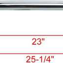 Amarine Made 2-Pack Polished Stainless Heavy Duty Oval Boat Marine Grab Handle Hand Rail with Flange & Stud (24")
