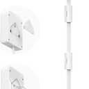 Short Power Strip 2FT - Flat Wall Extension Cord with 4AC Outlet and 3 USB Ports(1 Type C), Multi Plug Outlet Extender Small Surge Protector for Home Office Dorm, White