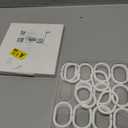 Amazer White Shower Curtain Hooks Rings, 24 Pcs Plastic Shower Curtain Rings, Plastic Shower Curtain Hooks for Bathroom Shower Rod, White Shower Hooks Rings Loops for Shower Curtain