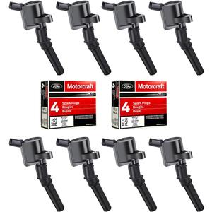 MAS Set of 8 Ignition Coil DG508 & Motorcraft Spark Plug SP479 Compatible with Ford 5.4L V8 Expedition F-150 F-250 Super Duty Expedition Lincoln Navigator AGSF22WM