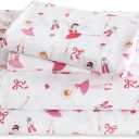 LONAVA Queen Sheet Set Kids - 4 Pieces Soft Microfiber Cartoon Style Bedsheets for Boys Girls Teens, Oeko TEX, Breathable Deep Pocket Sheets, (Ballernia)