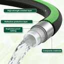 Aterr Garden Hose 50ft, Lightweight Flexible Water Hose with 10 Pattern Nozzle, Durable Hose, Solid Aluminum Connectors, Leak-Resistant for Yard Lawn Car Washing, (Green)