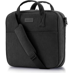 Sturdy 3-Ring Zipper Binder with Shoulder Strap for School  Beautiful 2-Inch Zip-Up Binder with Extra Pockets Holds 500 Sheets, Books & Laptop  Easy-to-Carry Trapper Keeper Made of Premium Fabric (Black)