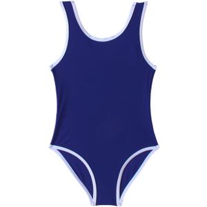 TINAZG QWIE Girls One Piece Swimsuits, Toddler Girls Swimweargirls Bathing Suits, Cute Summer Beach Pool Outfit 3-12 Years (US, Age, 8 Years, Blue)