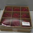 Briful 4'' Velvet Flocked Christmas Ball Ornaments  9pcs Burgundy Xmas Balls Baubles, Mix of Painted & Gold-Edge Solid Shades  Shatterproof Velvet Ornaments for Christmas Tree & Holiday Decor (100mm 3.94inch)