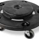 Rubbermaid Commercial Products BRUTE Dolly Black Fits 20 gallon, 32 gallon, 44 gallon, and 55 gallon BRUTE Containers, for Restaurants/Back of House/Offices/Warehouses/Airports/Commercial Environments