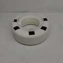 HealthSmart Enhanced Comfort 5" Raised (Round) Toilet Seat Risers for Seniors 5 Slip Resistant Pads FSA/HSA Eligible Padded Toilet Seat Elevation 15.7 x 15.2 x 6.1