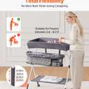 VEVOR Baby Changing Table, Foldable Diaper Change Station with Side Basket, Adjustable Height Changing Table with Lockable Wheels, Multi-Functional Nursery Storage Organizer, Dark Gray