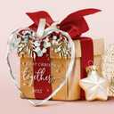 Our First Christmas Together Ornament 2025 - Wedding Gifts - Wedding Gifts for Couples 2025 - Future Mr and Mrs, Married Couple Gift Ideas - Glass 1st Christmas Together Ornament