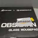 Attack Shark CM05 Contour Glass Gaming Mousepad,Nano-Micro-Etched Texture,Smooth Glass Surface,High Accuracy,Fast-Moving,Anti-Scratch,PU Leather Super Non-Slip Base,Large Size(450×400mm),Black contour, 17.7L x 15.7W inches
