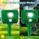2026 Solar Ultrasonic Animal Repellent Outdoor Deer Repellent Devices Sonic Cat Repellent with Motion Sensor & Strobe Light, Rabbit Skunk Raccoon Repellent Animal Repeller Deterrent for Yard Garden