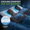 Cooling Pillow King Size Set of 2, CertiPUR-US Shredded Memory Foam Pillows, Cool Bed Pillows for Hot Sleepers Sleeping, Adjustable Firm Pillow for Side,Back,Stomach Sleepers,Sleep Gift for Mom