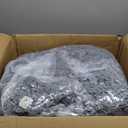 MAXYOYO Giant Bean Bag Chair with Ottoman, Pumpkin-Shaped Bean Bag Sofa with Footstool, Oversized Boneless Couch Chair in a Box, Comfy and Lazy Lounge for Dorm, Living Room, Bedroom, Dark Grey